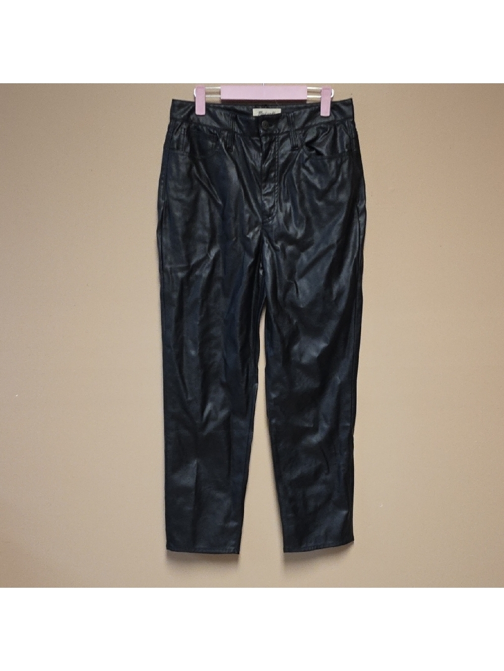 Madewell Black Leather Look Pants